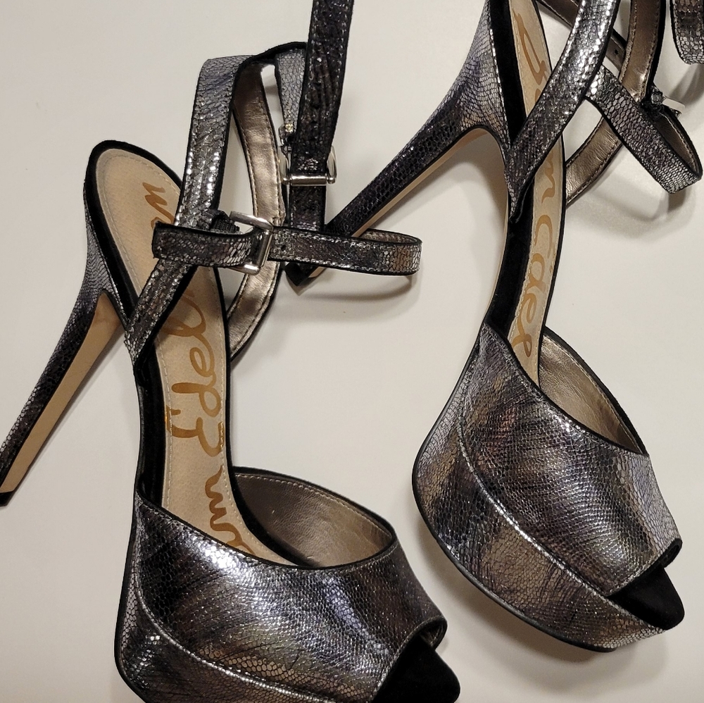 Metallic heels